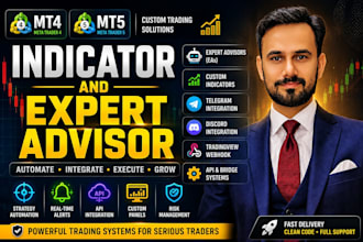 create mt4 mt5 eas forex bots and API integrations