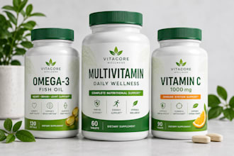 design supplement packaging and label design