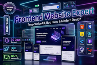 fix frontend bugs, responsive design and website issues