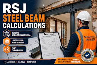 calculate rsj steel beam for wall removal and building regulation approval