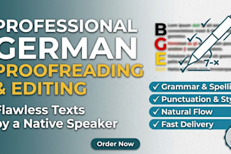 professionally proofread and edit your german text