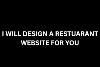 design restaurant website for you