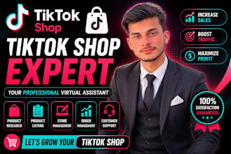 tiktok VA tiktok shop affiliate and grow tiktok shop lister setup tik tok shop
