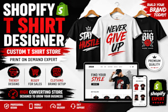 build a shopify t shirt store for your clothing brand