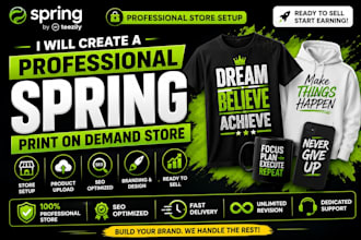 create and optimize a professional spring pod store