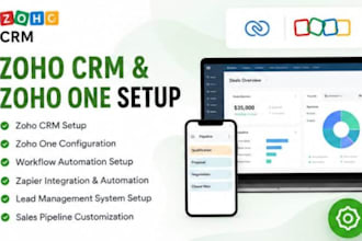 setup zoho CRM automation zoho one workflow zapier integration customization