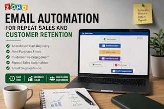 create zoho email automation flows for repeat sales and customer retention