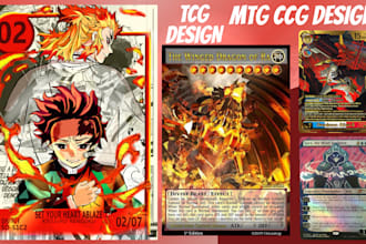 create custom trading card design, tcg ccg card frame and template, mtg playtest