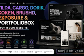 build tilda cargo dorik koken brushd exposure portfoliobox portfolio website
