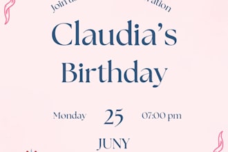 design birthday or event e invitation