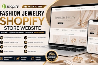 launch ready to sell fashion handmade jewelry shopify store decor website