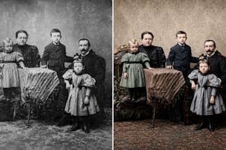 professionally restore old damaged photos and fix scratches