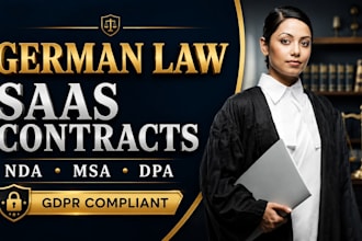 draft german law compliant saas nda msa, dpa and tech agreements professionally