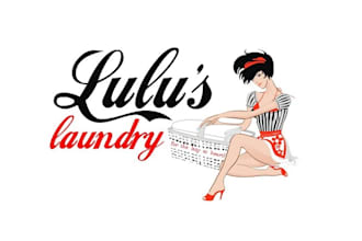 design awesome laundry clean fresh logo