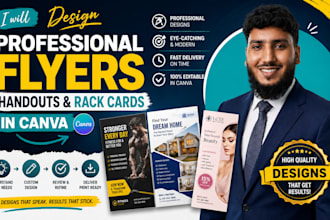 design professional flyers, handouts and rack cards in canva