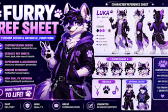 furry ref sheet fursona design anthro nsfw oc commission fursuit illustrator