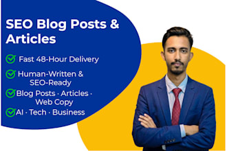 write SEO blog posts and articles for ai, tech, and business