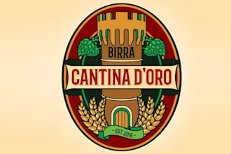 design italian brewery beer bar logo
