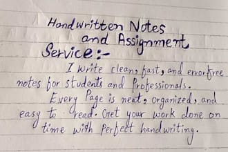 write your assignments and notes in neat handwriting