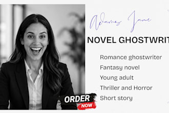 ghostwrite fantasy romance, horror thriller novel and short story