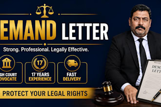 draft a legal demand letter and cease and desist notice