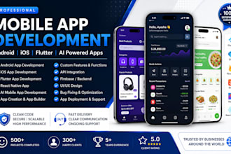 develop mobile app ios app android app flutter developer app creation ai mobile
