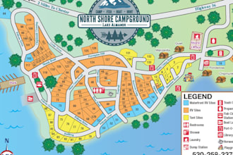design a custom wedding map illustration and event venue map