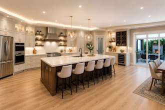 design modern kitchen remodel and layout in 3d