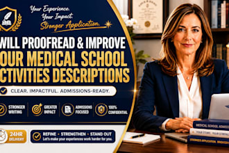 proofread and improve your medical school activities descriptions