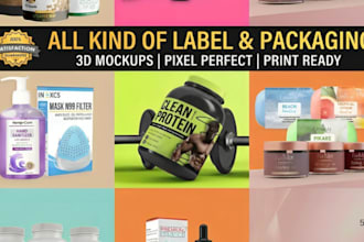do label design, product label design, bottle label, 3d mockup, pouch label