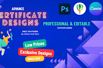 create elegant certificate and award designs