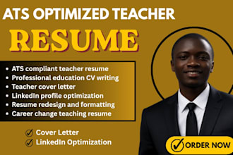 write a professional teacher CV for education careers