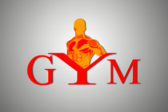 make premium fitness, workout, bodybuilding, gym and sports logo design