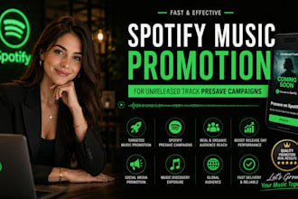 do fast spotify music promotion for unreleased spotify track presave campaign