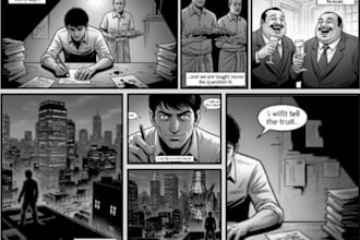 turn your story into a comic book design