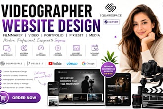 design squarespace videographer filmmaker video portfolio pixieset media website