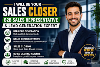 sales closer sales representative lead generation b2b sales agent sales rep