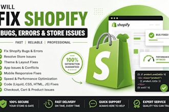 fix shopify bug error and store issue