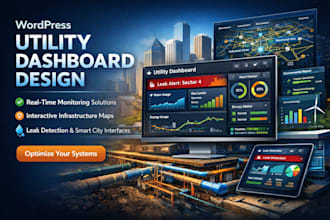 build wordpress website utility dashboard smart city monitoring website design