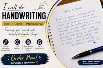 make professional handwritten letters and notes