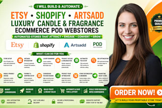 do automated etsy shopify artsdd luxury candle fragrance ecommerce pod webstores