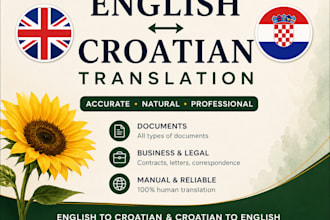 translate english to croatian and croatian to english
