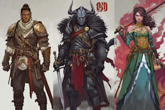 draw dnd character design and commission art
