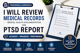 re view medical records mental health documentation for ptsd report