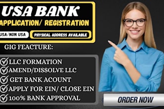 create USA bank for llc owner, setup wise, mercury, payoneer, llc formation