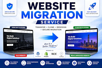 migrate clone move your website to wordpress shopify or any platform seamlessly