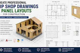 create professional sip shop drawings and panel layouts for construction