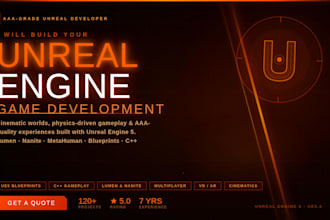 do unreal engine game development for 3d game pc game mobile game