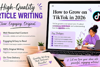write engaging blog articles and social media content