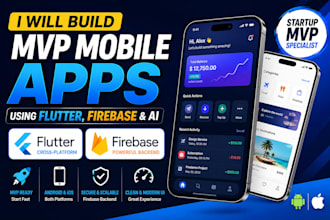 build mvp mobile apps using flutter, firebase and ai